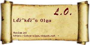 Lökös Olga névjegykártya