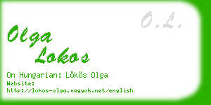 olga lokos business card