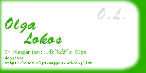 olga lokos business card